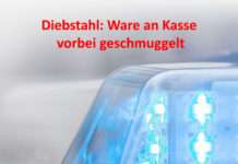 Diebstahl: Ware an Kasse vorbei geschmuggelt