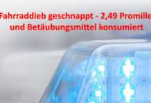 Fahrraddieb geschnappt – 2,49 Promille und Betäubungsmittel konsumiert