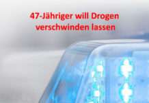 47-Jähriger will Drogen verschwinden lassen