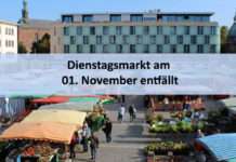 Dienstagsmarkt am 01. November entfällt