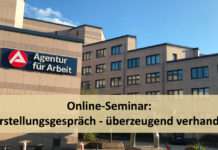 Vorstellungsgespräch – überzeugend verhandeln: Agentur für Arbeit bietet Online-Seminar