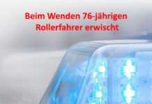 Beim Wenden 76-jährigen Rollerfahrer erwischt