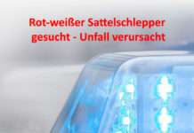 Rot-weißer Sattelschlepper gesucht – Unfall verursacht