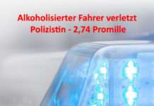 Alkoholisierter Fahrer verletzt Polizistin – 2,74 Promille