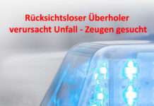 Rücksichtsloser Überholer verursacht Unfall – Zeugen gesucht