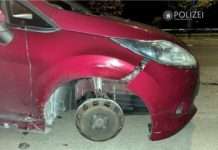 Reifenlos durch die Nacht… – mit 1,78 Promille unterwegs