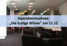 Operettenmatinee: „Die lustige Witwe“ am 11.12.