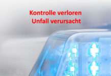 Kontrolle verloren – Unfall verursacht – ca. 30.000 Euro Schaden