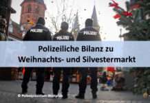 Polizeiliche Bilanz zu Weihnachts- und Silvestermarkt