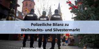 Polizeiliche Bilanz zu Weihnachts- und Silvestermarkt