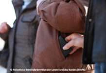 Festnahme von Tachendieben