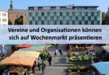 Vereine und Organisationen können sich auf Wochenmarkt präsentieren