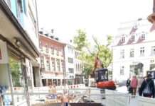 Neue Stadtmitte: Gehweg in der Fruchthallstraße wird erneuert