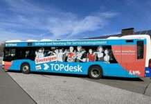 TOPdesk wirbt mit neuer Buswerbung in Kaiserslautern