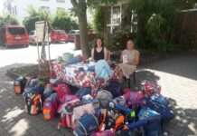 Schulranzen Sammelaktion am letzten Schultag