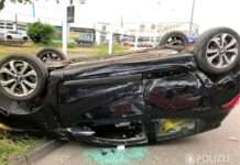 Hyundai landet auf dem Dach