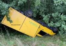 Elektrofahrzeug auf Dach gelandet – Fahrer leichtverletzt