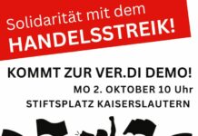 DIE LINKE KL: Solidarität mit dem Handelsstreik