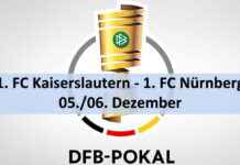 1. FC Kaiserslautern spielt gegen 1. FC Nürnberg im DFB Pokal