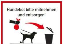Hundekot ist ordnungsgemäß zu beseitigen – Neue Hinweisschilder in der Innenstadt