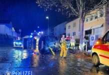 Unfall mit reichlich Alkohol im Blut