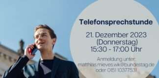 Telefonsprechstunde mit Matthias Mieves