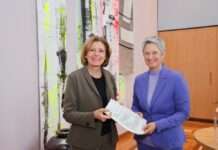 Antrittsbesuch Oberbürgermeisterin Beate Kimmel/Ministerpräsidentin Malu Dreyer überreicht Förderbescheide