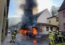 Bus in Brand geraten – Imsweiler (Donnersbergkreis)