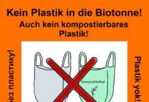 Plastik gehört nicht in den Bioabfall