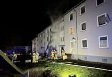 Schwerer Brand in Mehrfamilienhaus