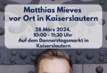 Ankündigung / Matthias Mieves vor Ort