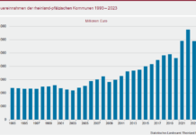 Kommunale Steuereinnahmen in 2023 rückläufig – Kaiserslautern mit Zuwachs