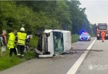 Unfall, weil Mitfahrer ins Lenkrad griff