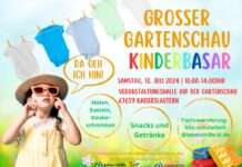 Großer Gartenschau Kinderbasar am 13.07. in der Veranstaltungshalle der Gartenschau
