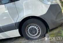 Reifen an Firmenfahrzeug zerstochen – Zeugen gesucht!
