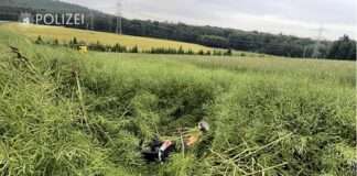 Kontrolle verloren und gestürzt