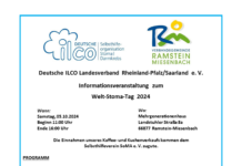 Deutsche ILCO Landesverband lädt zur Informationsveranstaltung anlässlich des Welt-Stoma-Tages 2024