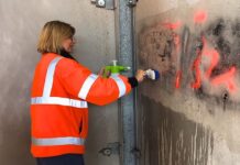 Neuer Antigraffiti-Schutz wurde vorgeführt