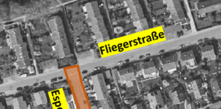 Kanalbaumaßnahme in der Esperantostraße, Kreuzungsbereich Fliegerstraße