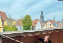 Schutzmaßnahme gegen Graffitis am Pfalztheater Kaiserslautern