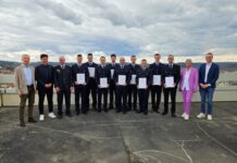 Nachwuchs für die Berufsfeuerwehr – OB Beate Kimmel ernennt neun Brandmeister auf Probe