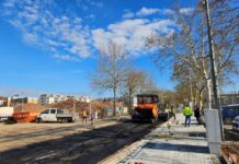 Königstraße kurz vor der Fertigstellung