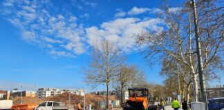 Königstraße kurz vor der Fertigstellung
