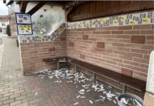 Bushaltestelle verklebt – Zeugen gesucht!