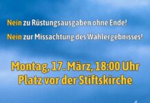 Kundgebung: „Keine Grundgesetzänderung für Hochrüstung und Kriegstüchtigkeit! Respektiert das Wahlergebnis“