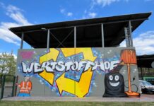 Graffiti bringt Farbe an den Wertstoffhof