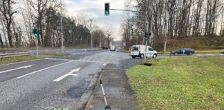 Asphaltarbeiten in der Pariser Straße und Im Stadtwald