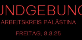Kundgebung des AK Palästina mit Redebeiträgen