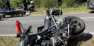 Frontalzusammenstoß zwischen Motorrädern