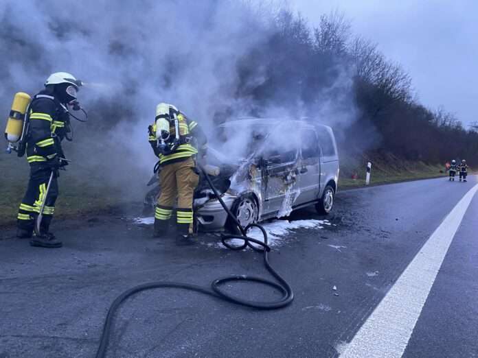 Fahrzeugbrand A62